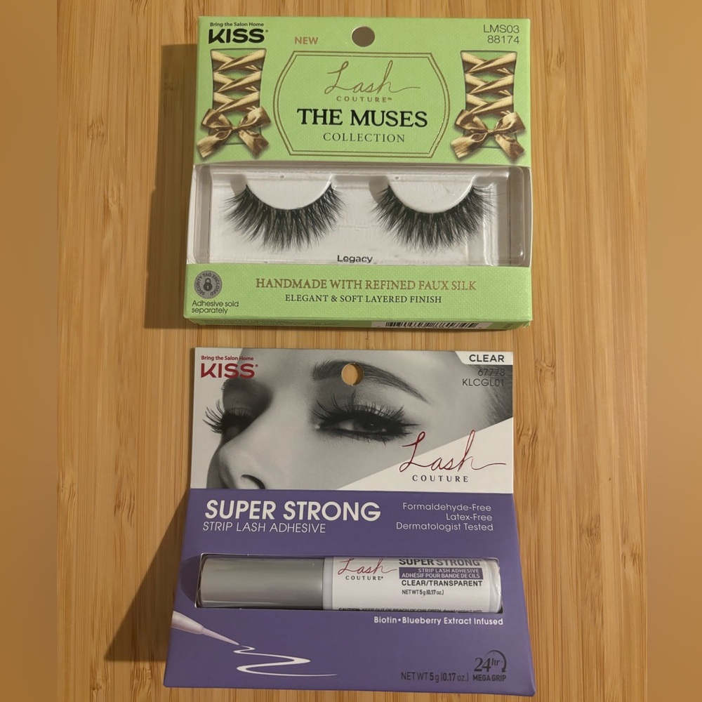 5 for $8-KISS LASH COUTURE THE MUSES COLLECTION REUSABLE LASHES and ADHESIVE